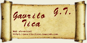 Gavrilo Tica vizit kartica